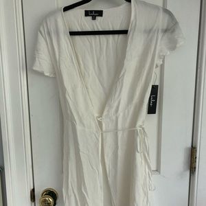 White wrap dress. Never worn